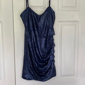 Blue Sequin Dress Size Small
